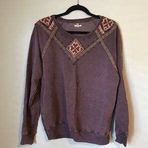Ecote tribal crew neck sweatshirt